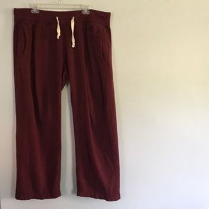 Dark red sweatpants